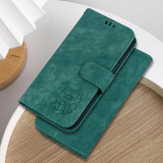 Little Tiger Embossed Leather Phone Case, For iPhone 17 Pro Max, For iPhone 17 Pro, For iPhone 17, For iPhone 17 Air, iPhone 16e, For iPhone 16 Pro Max, For iPhone 16 Pro, For iPhone 16 Plus, For iPhone 16, For iPhone 15 Pro Max, For iPhone 15 Pro�����...