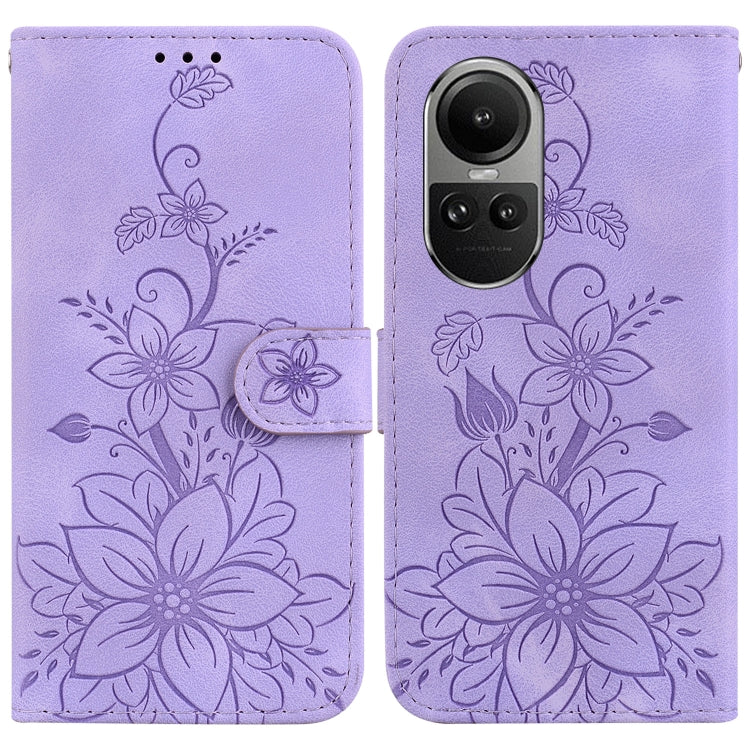 Lily Embossed Leather Phone Case, For OPPO A3 Pro 5G, For OPPO F25 Pro 5G Global, For OPPO Reno11 F Global, For OPPO Reno11 Global, For OPPO Reno11 Pro 5G Global, For OPPO A59 5G / A2M, For OPPO A38 4G / A18, For OPPO A58 4G                            ...