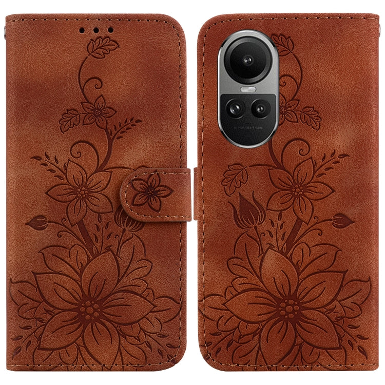 Lily Embossed Leather Phone Case, For OPPO A3 Pro 5G, For OPPO F25 Pro 5G Global, For OPPO Reno11 F Global, For OPPO Reno11 Global, For OPPO Reno11 Pro 5G Global, For OPPO A59 5G / A2M, For OPPO A38 4G / A18, For OPPO A58 4G                            ...
