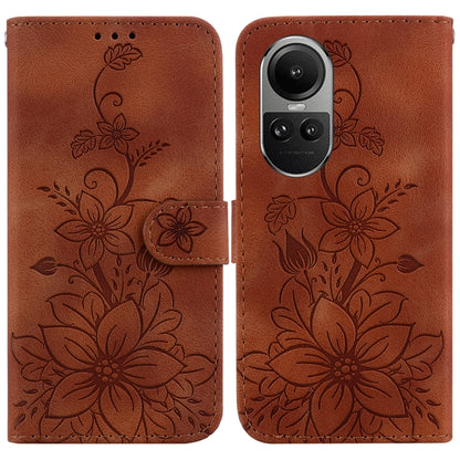 Lily Embossed Leather Phone Case, For OPPO A3 Pro 5G, For OPPO F25 Pro 5G Global, For OPPO Reno11 F Global, For OPPO Reno11 Global, For OPPO Reno11 Pro 5G Global, For OPPO A59 5G / A2M, For OPPO A38 4G / A18, For OPPO A58 4G                            ...