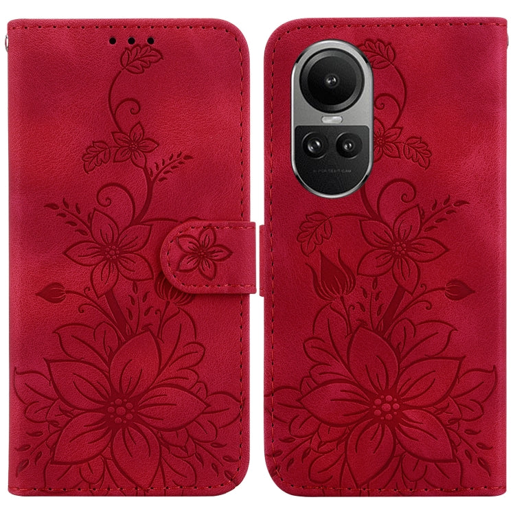 Lily Embossed Leather Phone Case, For OPPO A3 Pro 5G, For OPPO F25 Pro 5G Global, For OPPO Reno11 F Global, For OPPO Reno11 Global, For OPPO Reno11 Pro 5G Global, For OPPO A59 5G / A2M, For OPPO A38 4G / A18, For OPPO A58 4G                            ...