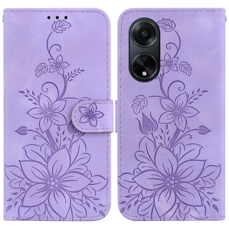 Lily Embossed Leather Phone Case, For OPPO A3 Pro 5G, For OPPO F25 Pro 5G Global, For OPPO Reno11 F Global, For OPPO Reno11 Global, For OPPO Reno11 Pro 5G Global, For OPPO A59 5G / A2M, For OPPO A38 4G / A18, For OPPO A58 4G                            ...