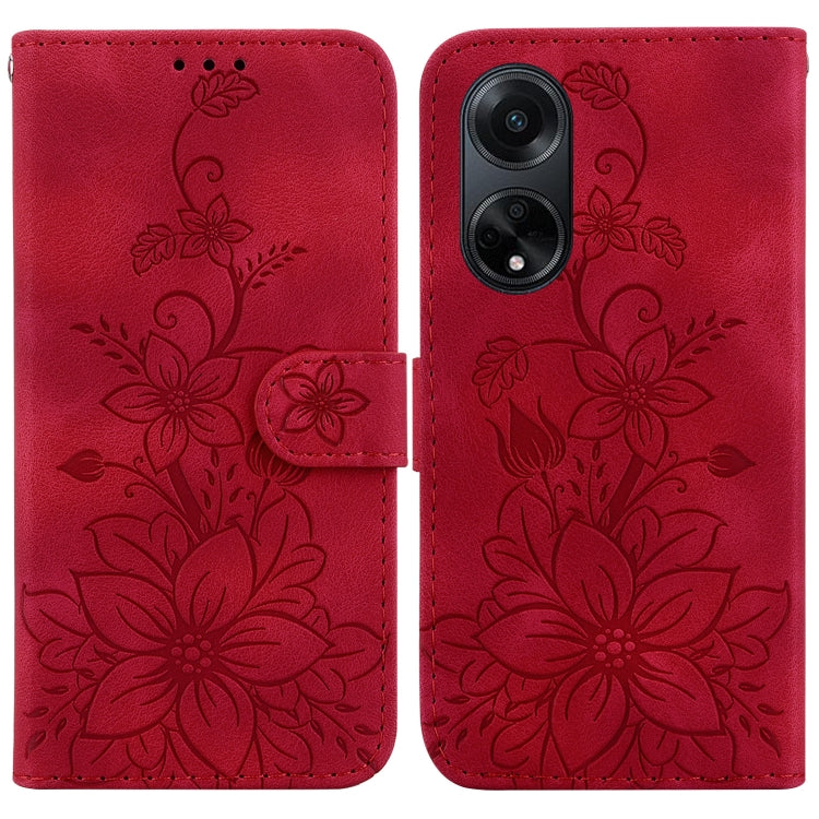 Lily Embossed Leather Phone Case, For OPPO A3 Pro 5G, For OPPO F25 Pro 5G Global, For OPPO Reno11 F Global, For OPPO Reno11 Global, For OPPO Reno11 Pro 5G Global, For OPPO A59 5G / A2M, For OPPO A38 4G / A18, For OPPO A58 4G                            ...