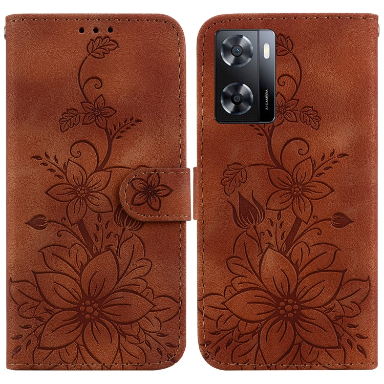 Lily Embossed Leather Phone Case, For OPPO A17 / A17k, For OPPO A57 5G/A57 4G/A77 5G/K10 5G, For OPPO Reno8 Pro 5G, For OPPO Reno8 5G, For OPPO A96 5G / Reno7 Z 5G, For OPPO Reno7 5G Global / Find X5 Lite, For OPPO A16K                                 ...