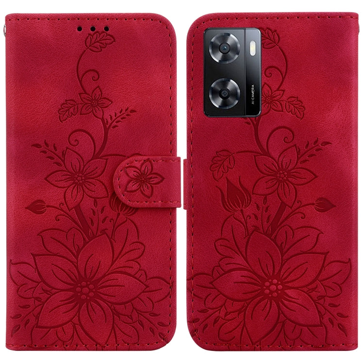 Lily Embossed Leather Phone Case, For OPPO A17 / A17k, For OPPO A57 5G/A57 4G/A77 5G/K10 5G, For OPPO Reno8 Pro 5G, For OPPO Reno8 5G, For OPPO A96 5G / Reno7 Z 5G, For OPPO Reno7 5G Global / Find X5 Lite, For OPPO A16K                                 ...