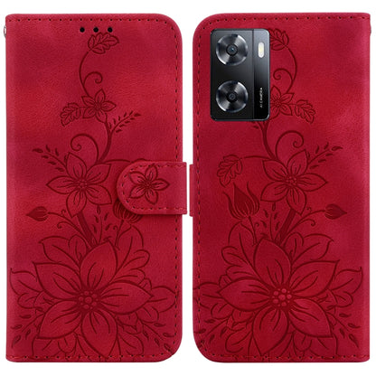 Lily Embossed Leather Phone Case, For OPPO A17 / A17k, For OPPO A57 5G/A57 4G/A77 5G/K10 5G, For OPPO Reno8 Pro 5G, For OPPO Reno8 5G, For OPPO A96 5G / Reno7 Z 5G, For OPPO Reno7 5G Global / Find X5 Lite, For OPPO A16K                                 ...