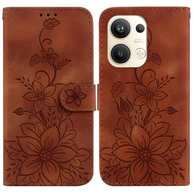 Lily Embossed Leather Phone Case, For OPPO Reno8 T 5G / A1 Pro 5G, For OPPO Reno9 Pro, For OPPO Reno9 Pro+, For OPPO A17 / A17k, For OPPO A57 5G/A57 4G/A77 5G/K10 5G, For OPPO Reno8 Pro 5G, For OPPO Reno8 5G, For OPPO A96 5G / Reno7 Z 5G               ...