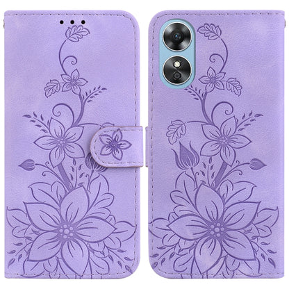 Lily Embossed Leather Phone Case, For OPPO A17 / A17k, For OPPO A57 5G/A57 4G/A77 5G/K10 5G, For OPPO Reno8 Pro 5G, For OPPO Reno8 5G, For OPPO A96 5G / Reno7 Z 5G, For OPPO Reno7 5G Global / Find X5 Lite, For OPPO A16K                                 ...