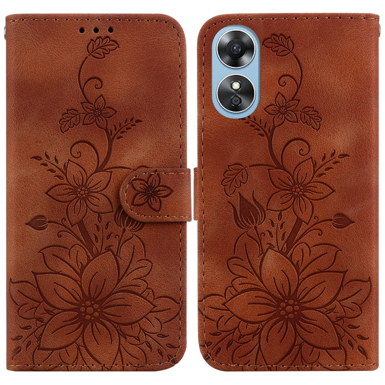 Lily Embossed Leather Phone Case, For OPPO A17 / A17k, For OPPO A57 5G/A57 4G/A77 5G/K10 5G, For OPPO Reno8 Pro 5G, For OPPO Reno8 5G, For OPPO A96 5G / Reno7 Z 5G, For OPPO Reno7 5G Global / Find X5 Lite, For OPPO A16K                                 ...
