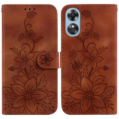 Lily Embossed Leather Phone Case, For OPPO A17 / A17k, For OPPO A57 5G/A57 4G/A77 5G/K10 5G, For OPPO Reno8 Pro 5G, For OPPO Reno8 5G, For OPPO A96 5G / Reno7 Z 5G, For OPPO Reno7 5G Global / Find X5 Lite, For OPPO A16K                                 ...