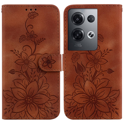 Lily Embossed Leather Phone Case, For OPPO A17 / A17k, For OPPO A57 5G/A57 4G/A77 5G/K10 5G, For OPPO Reno8 Pro 5G, For OPPO Reno8 5G, For OPPO A96 5G / Reno7 Z 5G, For OPPO Reno7 5G Global / Find X5 Lite, For OPPO A16K                                 ...