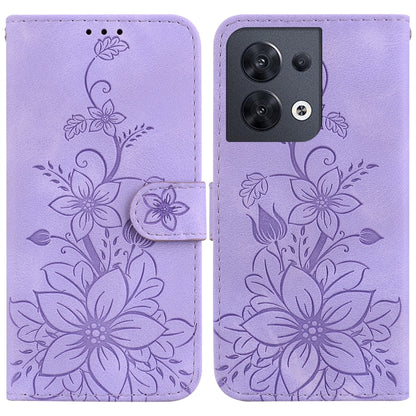 Lily Embossed Leather Phone Case, For OPPO A17 / A17k, For OPPO A57 5G/A57 4G/A77 5G/K10 5G, For OPPO Reno8 Pro 5G, For OPPO Reno8 5G, For OPPO A96 5G / Reno7 Z 5G, For OPPO Reno7 5G Global / Find X5 Lite, For OPPO A16K                                 ...