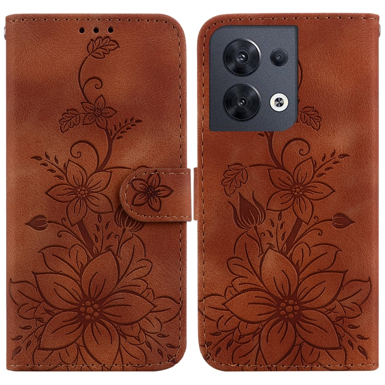 Lily Embossed Leather Phone Case, For OPPO A17 / A17k, For OPPO A57 5G/A57 4G/A77 5G/K10 5G, For OPPO Reno8 Pro 5G, For OPPO Reno8 5G, For OPPO A96 5G / Reno7 Z 5G, For OPPO Reno7 5G Global / Find X5 Lite, For OPPO A16K                                 ...