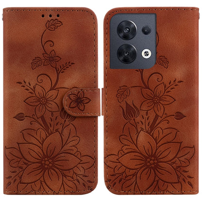 Lily Embossed Leather Phone Case, For OPPO A17 / A17k, For OPPO A57 5G/A57 4G/A77 5G/K10 5G, For OPPO Reno8 Pro 5G, For OPPO Reno8 5G, For OPPO A96 5G / Reno7 Z 5G, For OPPO Reno7 5G Global / Find X5 Lite, For OPPO A16K                                 ...