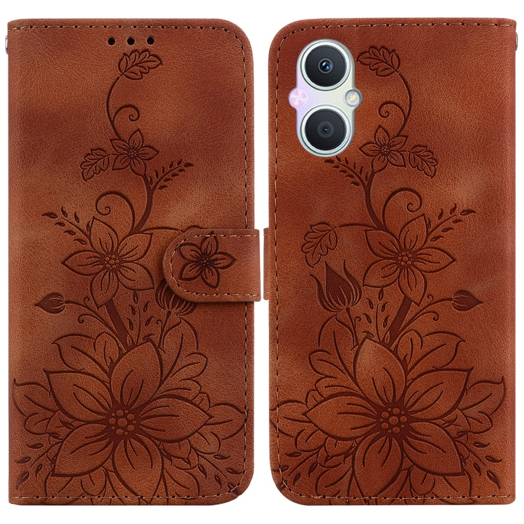 Lily Embossed Leather Phone Case, For OPPO A17 / A17k, For OPPO A57 5G/A57 4G/A77 5G/K10 5G, For OPPO Reno8 Pro 5G, For OPPO Reno8 5G, For OPPO A96 5G / Reno7 Z 5G, For OPPO Reno7 5G Global / Find X5 Lite, For OPPO A16K                                 ...
