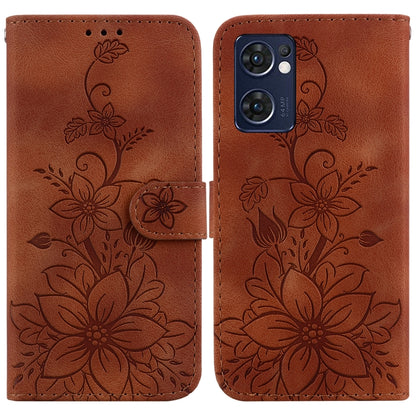 Lily Embossed Leather Phone Case, For OPPO A17 / A17k, For OPPO A57 5G/A57 4G/A77 5G/K10 5G, For OPPO Reno8 Pro 5G, For OPPO Reno8 5G, For OPPO A96 5G / Reno7 Z 5G, For OPPO Reno7 5G Global / Find X5 Lite, For OPPO A16K                                 ...