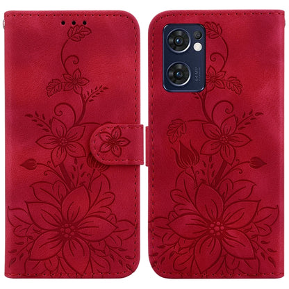 Lily Embossed Leather Phone Case, For OPPO A17 / A17k, For OPPO A57 5G/A57 4G/A77 5G/K10 5G, For OPPO Reno8 Pro 5G, For OPPO Reno8 5G, For OPPO A96 5G / Reno7 Z 5G, For OPPO Reno7 5G Global / Find X5 Lite, For OPPO A16K                                 ...