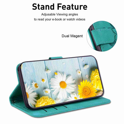 Lily Embossed Leather Phone Case, For OPPO Find X3 Neo / Reno5 Pro+ 5G