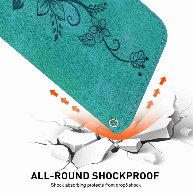 Lily Embossed Leather Phone Case, For OPPO Find X3 Neo / Reno5 Pro+ 5G