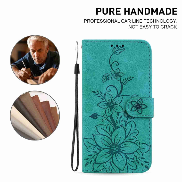 Lily Embossed Leather Phone Case, For OPPO Find X3 Neo / Reno5 Pro+ 5G