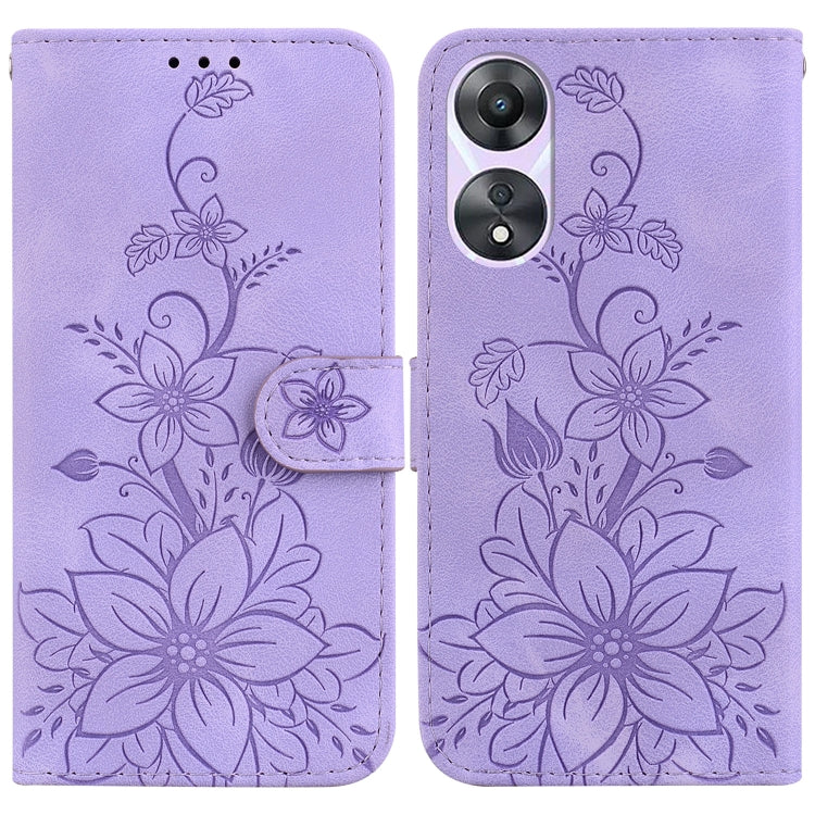 Lily Embossed Leather Phone Case, For OPPO A3 Pro 5G, For OPPO F25 Pro 5G Global, For OPPO Reno11 F Global, For OPPO Reno11 Global, For OPPO Reno11 Pro 5G Global, For OPPO A59 5G / A2M, For OPPO A38 4G / A18, For OPPO A58 4G                            ...