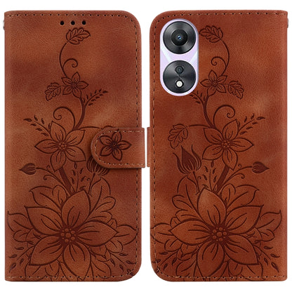Lily Embossed Leather Phone Case, For OPPO A3 Pro 5G, For OPPO F25 Pro 5G Global, For OPPO Reno11 F Global, For OPPO Reno11 Global, For OPPO Reno11 Pro 5G Global, For OPPO A59 5G / A2M, For OPPO A38 4G / A18, For OPPO A58 4G                            ...