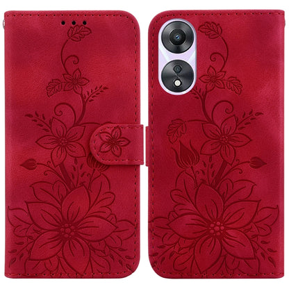 Lily Embossed Leather Phone Case, For OPPO A3 Pro 5G, For OPPO F25 Pro 5G Global, For OPPO Reno11 F Global, For OPPO Reno11 Global, For OPPO Reno11 Pro 5G Global, For OPPO A59 5G / A2M, For OPPO A38 4G / A18, For OPPO A58 4G                            ...