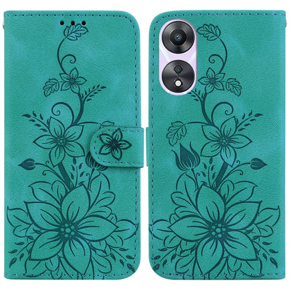 Lily Embossed Leather Phone Case, For OPPO A3 Pro 5G, For OPPO F25 Pro 5G Global, For OPPO Reno11 F Global, For OPPO Reno11 Global, For OPPO Reno11 Pro 5G Global, For OPPO A59 5G / A2M, For OPPO A38 4G / A18, For OPPO A58 4G                            ...