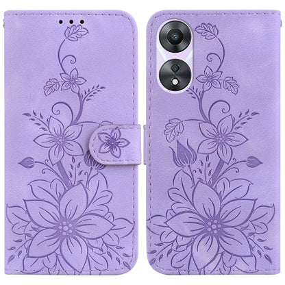 Lily Embossed Leather Phone Case, For OPPO A3 Pro 5G, For OPPO F25 Pro 5G Global, For OPPO Reno11 F Global, For OPPO Reno11 Global, For OPPO Reno11 Pro 5G Global, For OPPO A59 5G / A2M, For OPPO A38 4G / A18, For OPPO A58 4G                            ...