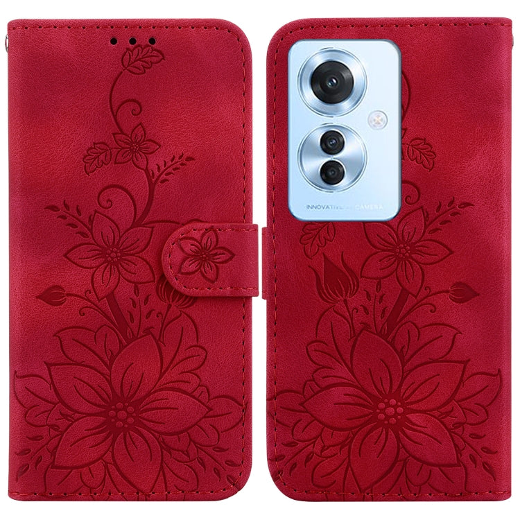 Lily Embossed Leather Phone Case, For OPPO A3 Pro 5G, For OPPO F25 Pro 5G Global, For OPPO Reno11 F Global, For OPPO Reno11 Global, For OPPO Reno11 Pro 5G Global, For OPPO A59 5G / A2M, For OPPO A38 4G / A18, For OPPO A58 4G                            ...