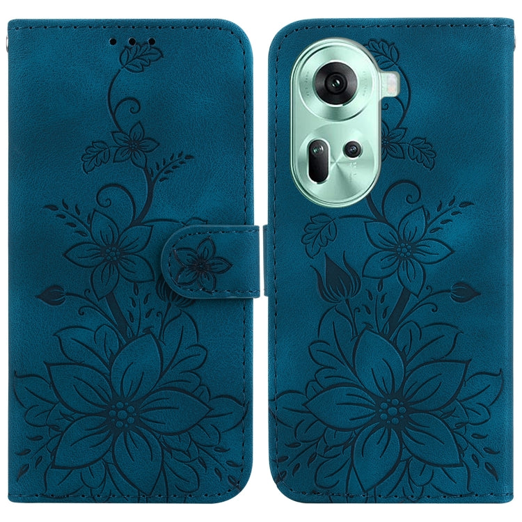 Lily Embossed Leather Phone Case, For OPPO Reno12 5G Global, For OPPO K12x, For OPPO A60 4G, For OPPO A3 Pro 5G, For OPPO F25 Pro 5G Global, For OPPO Reno11 F Global, For OPPO Reno11 Global, For OPPO Reno11 Pro 5G Global, For OPPO A59 5G / A2M         ...