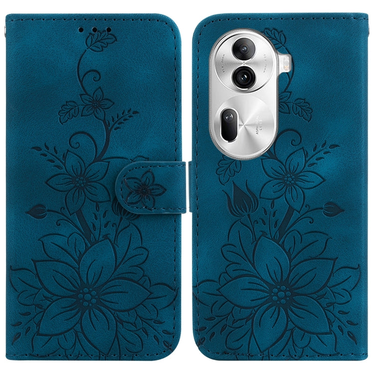 Lily Embossed Leather Phone Case, For OPPO Reno12 5G Global, For OPPO K12x, For OPPO A60 4G, For OPPO A3 Pro 5G, For OPPO F25 Pro 5G Global, For OPPO Reno11 F Global, For OPPO Reno11 Global, For OPPO Reno11 Pro 5G Global, For OPPO A59 5G / A2M         ...