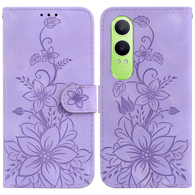 Lily Embossed Leather Phone Case, For OPPO Reno12 5G Global, For OPPO K12x, For OPPO A60 4G, For OPPO A3 Pro 5G, For OPPO F25 Pro 5G Global, For OPPO Reno11 F Global, For OPPO Reno11 Global, For OPPO Reno11 Pro 5G Global, For OPPO A59 5G / A2M         ...