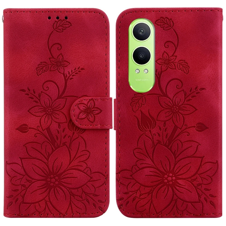 Lily Embossed Leather Phone Case, For OPPO Reno12 5G Global, For OPPO K12x, For OPPO A60 4G, For OPPO A3 Pro 5G, For OPPO F25 Pro 5G Global, For OPPO Reno11 F Global, For OPPO Reno11 Global, For OPPO Reno11 Pro 5G Global, For OPPO A59 5G / A2M         ...