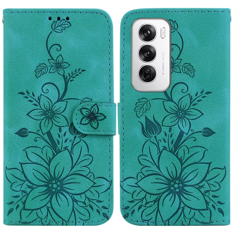 Lily Embossed Leather Phone Case, For OPPO Reno12 5G Global, For OPPO K12x, For OPPO A60 4G, For OPPO A3 Pro 5G, For OPPO F25 Pro 5G Global, For OPPO Reno11 F Global, For OPPO Reno11 Global, For OPPO Reno11 Pro 5G Global, For OPPO A59 5G / A2M         ...