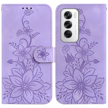 Lily Embossed Leather Phone Case, For OPPO Reno12 5G Global, For OPPO K12x, For OPPO A60 4G, For OPPO A3 Pro 5G, For OPPO F25 Pro 5G Global, For OPPO Reno11 F Global, For OPPO Reno11 Global, For OPPO Reno11 Pro 5G Global, For OPPO A59 5G / A2M         ...