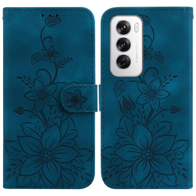 Lily Embossed Leather Phone Case, For OPPO Reno12 5G Global, For OPPO K12x, For OPPO A60 4G, For OPPO A3 Pro 5G, For OPPO F25 Pro 5G Global, For OPPO Reno11 F Global, For OPPO Reno11 Global, For OPPO Reno11 Pro 5G Global, For OPPO A59 5G / A2M         ...