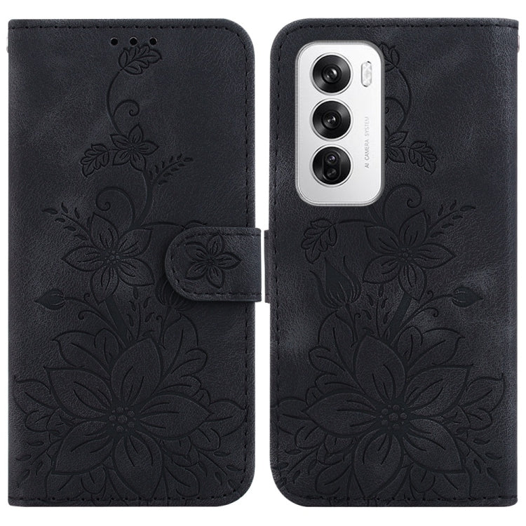 Lily Embossed Leather Phone Case, For OPPO Reno12 5G Global, For OPPO K12x, For OPPO A60 4G, For OPPO A3 Pro 5G, For OPPO F25 Pro 5G Global, For OPPO Reno11 F Global, For OPPO Reno11 Global, For OPPO Reno11 Pro 5G Global, For OPPO A59 5G / A2M         ...
