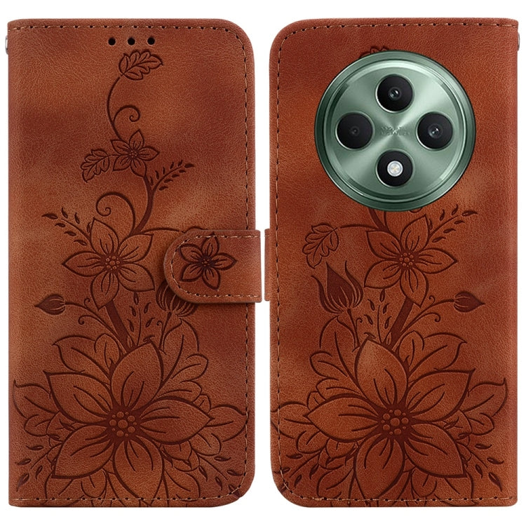 Lily Embossed Leather Phone Case, For OPPO A6 / A6s / A6t / A6x 4G / 5G Global, For OPPO Reno15 Pro Max 5G / Reno15 Pro India, For OPPO Reno15 Pro 5G / Reno15 Pro Mini 5G, For OPPO Reno15 F 5G Global, For OPPO Reno15 5G Global, For OPPO A6 GT 5G       ...