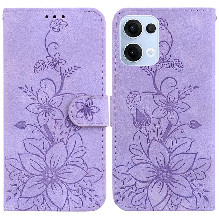 Lily Embossed Leather Phone Case, For OPPO A6 / A6s / A6t / A6x 4G / 5G Global, For OPPO Reno15 Pro Max 5G / Reno15 Pro India, For OPPO Reno15 Pro 5G / Reno15 Pro Mini 5G, For OPPO Reno15 F 5G Global, For OPPO Reno15 5G Global, For OPPO A6 GT 5G       ...
