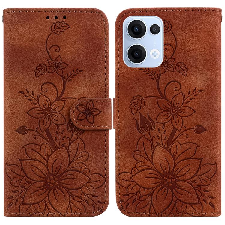 Lily Embossed Leather Phone Case, For OPPO A6 / A6s / A6t / A6x 4G / 5G Global, For OPPO Reno15 Pro Max 5G / Reno15 Pro India, For OPPO Reno15 Pro 5G / Reno15 Pro Mini 5G, For OPPO Reno15 F 5G Global, For OPPO Reno15 5G Global, For OPPO A6 GT 5G       ...