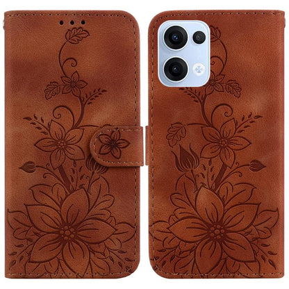 Lily Embossed Leather Phone Case, For OPPO A6 / A6s / A6t / A6x 4G / 5G Global, For OPPO Reno15 Pro Max 5G / Reno15 Pro India, For OPPO Reno15 Pro 5G / Reno15 Pro Mini 5G, For OPPO Reno15 F 5G Global, For OPPO Reno15 5G Global, For OPPO A6 GT 5G       ...