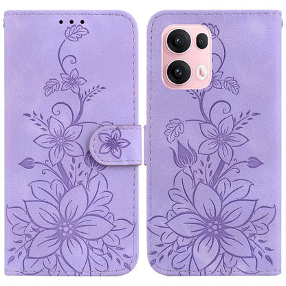 Lily Embossed Leather Phone Case, For OPPO A6 / A6s / A6t / A6x 4G / 5G Global, For OPPO Reno15 Pro Max 5G / Reno15 Pro India, For OPPO Reno15 Pro 5G / Reno15 Pro Mini 5G, For OPPO Reno15 F 5G Global, For OPPO Reno15 5G Global, For OPPO A6 GT 5G       ...