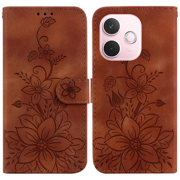 Lily Embossed Leather Phone Case, For OPPO A6 / A6s / A6t / A6x 4G / 5G Global, For OPPO Reno15 Pro Max 5G / Reno15 Pro India, For OPPO Reno15 Pro 5G / Reno15 Pro Mini 5G, For OPPO Reno15 F 5G Global, For OPPO Reno15 5G Global, For OPPO A6 GT 5G       ...
