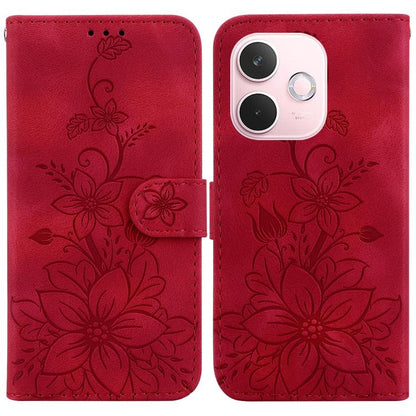 Lily Embossed Leather Phone Case, For OPPO A6 / A6s / A6t / A6x 4G / 5G Global, For OPPO Reno15 Pro Max 5G / Reno15 Pro India, For OPPO Reno15 Pro 5G / Reno15 Pro Mini 5G, For OPPO Reno15 F 5G Global, For OPPO Reno15 5G Global, For OPPO A6 GT 5G       ...