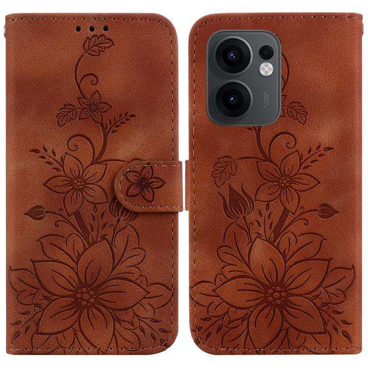 Lily Embossed Leather Phone Case, For OPPO A6 / A6s / A6t / A6x 4G / 5G Global, For OPPO Reno15 Pro Max 5G / Reno15 Pro India, For OPPO Reno15 Pro 5G / Reno15 Pro Mini 5G, For OPPO Reno15 F 5G Global, For OPPO Reno15 5G Global, For OPPO A6 GT 5G       ...
