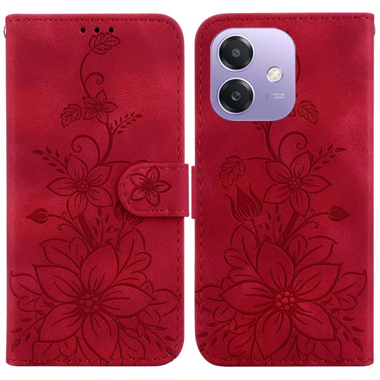 Lily Embossed Leather Phone Case, For OPPO A6 / A6s / A6t / A6x 4G / 5G Global, For OPPO Reno15 Pro Max 5G / Reno15 Pro India, For OPPO Reno15 Pro 5G / Reno15 Pro Mini 5G, For OPPO Reno15 F 5G Global, For OPPO Reno15 5G Global, For OPPO A6 GT 5G       ...