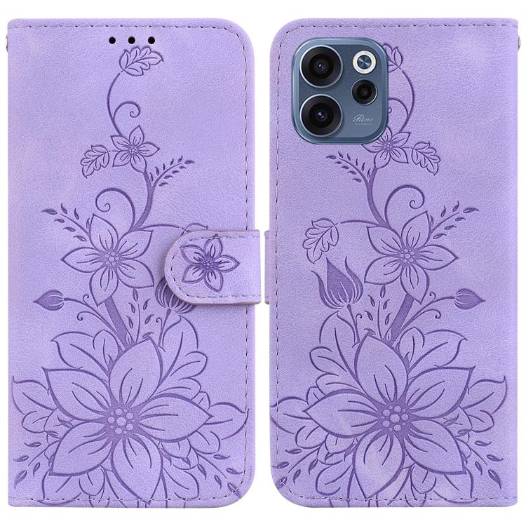 Lily Embossed Leather Phone Case, For OPPO A6 / A6s / A6t / A6x 4G / 5G Global, For OPPO Reno15 Pro Max 5G / Reno15 Pro India, For OPPO Reno15 Pro 5G / Reno15 Pro Mini 5G, For OPPO Reno15 F 5G Global, For OPPO Reno15 5G Global, For OPPO A6 GT 5G       ...