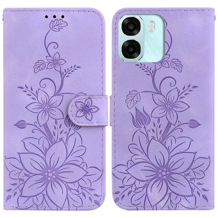 Lily Embossed Leather Phone Case, For OPPO A6 / A6s / A6t / A6x 4G / 5G Global, For OPPO Reno15 Pro Max 5G / Reno15 Pro India, For OPPO Reno15 Pro 5G / Reno15 Pro Mini 5G, For OPPO Reno15 F 5G Global, For OPPO Reno15 5G Global, For OPPO A6 GT 5G       ...