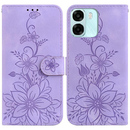 Lily Embossed Leather Phone Case, For OPPO A6 / A6s / A6t / A6x 4G / 5G Global, For OPPO Reno15 Pro Max 5G / Reno15 Pro India, For OPPO Reno15 Pro 5G / Reno15 Pro Mini 5G, For OPPO Reno15 F 5G Global, For OPPO Reno15 5G Global, For OPPO A6 GT 5G       ...